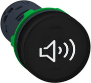 LYDGIVER Ø22 SORT UDEN LYS 24V AC/DC