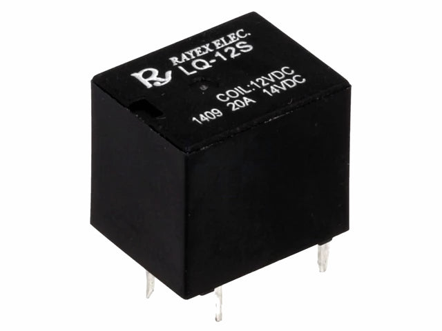 Autorelæ - 12Vdc 20A, 1 x skifte (SPDT), 5-ben 2,5mm