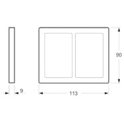 LK Fuga ramme BASE 63 2x1½m - koksgrå