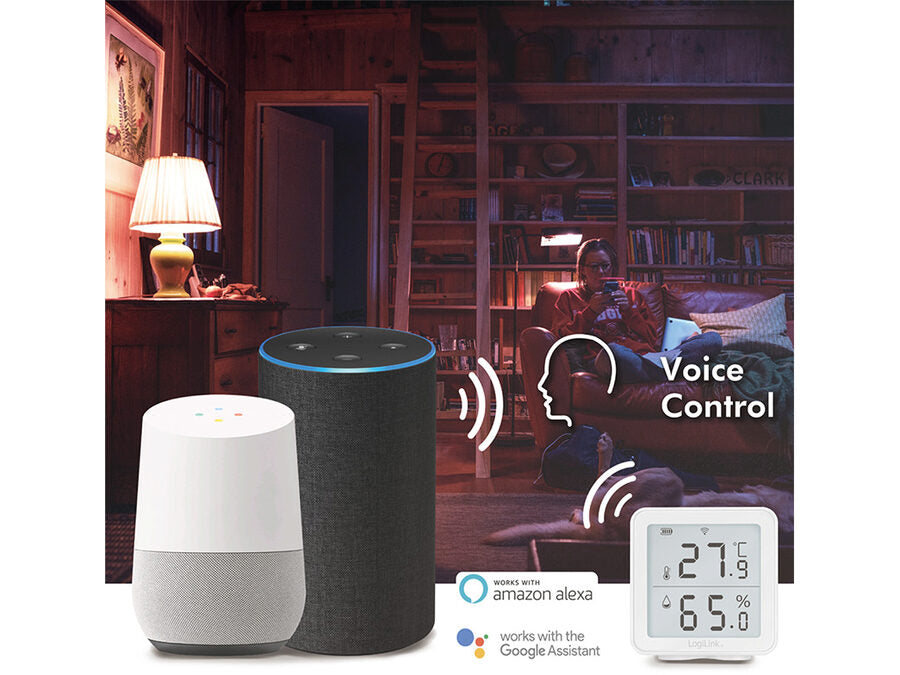 Wi-Fi temperatur- og fugtighedssensor, Tuya-kompatibel