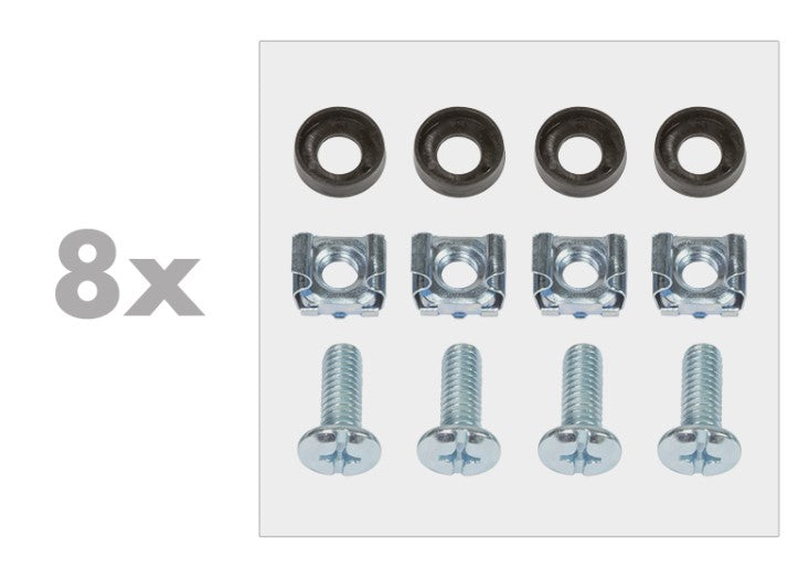 19" væg-beslag - 8U 494x360x400mm, Hvid