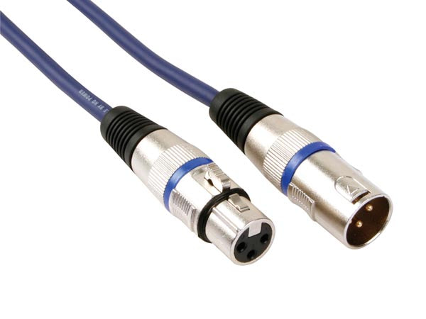 Prof. DMX kabel - 3P XLR han/hun (1m)