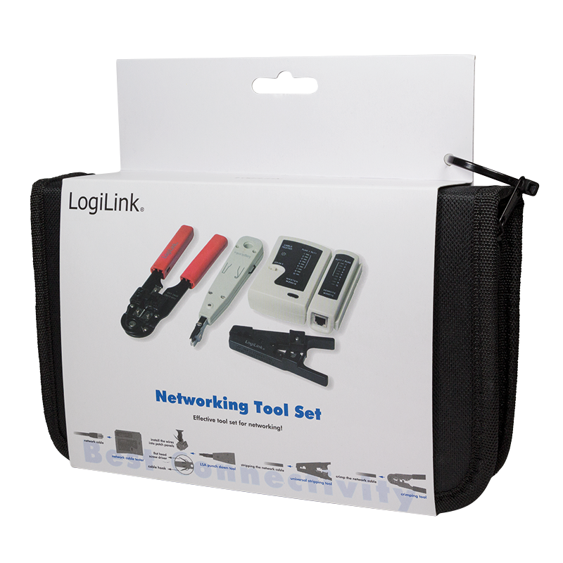 Modular krimptangsæt m. netværkstester - 4-i-1