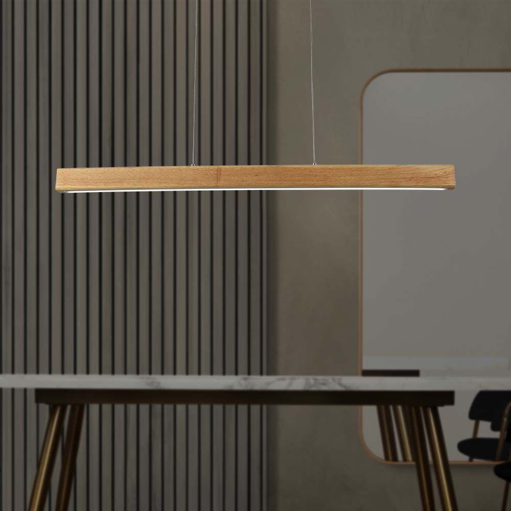 12W LED hængelampe i træhus med 4000K lysfarve og 1440lm - RA80