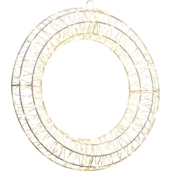 Metal Lys krans, 960 varm hvide led, IP44 Transformer med timer