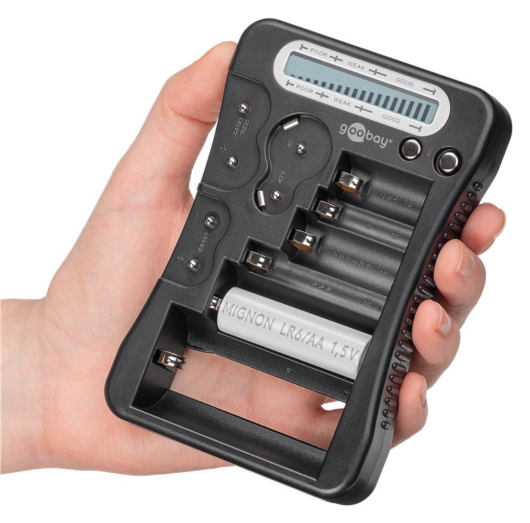 Batteritester m. LCD display