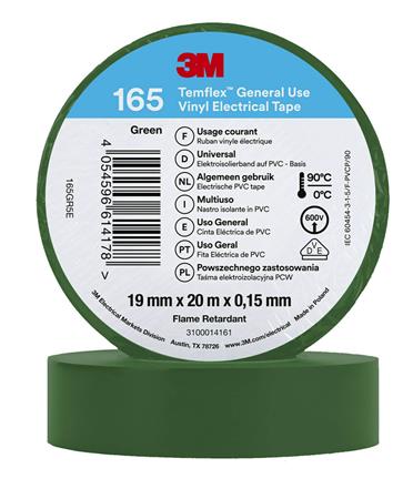TAPE VINYL 165 19MMX20M GRØN