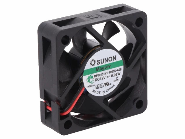 DC blæser - 50x50x15mm, 12Vdc 0,92W Vapo, 2 ledn.