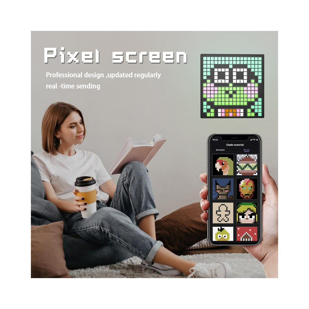 16x16 Pixel Bluetooth LED-display med 5V USB-strømforsyning - Effekt: 10W