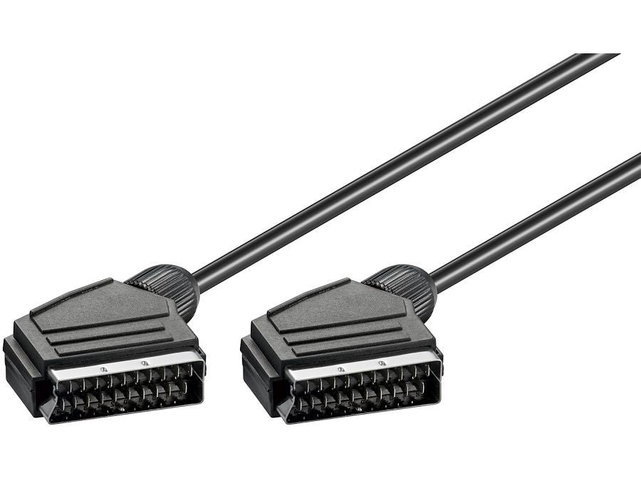 SCART kabel - SCART han til SCART han, fuld skærmet (2m)