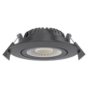 LEDlife Dim2Warm+CCT RA96 sort indbygningsspot - Ø8,3 cm, 7W, hvid kant, dæmpbar, IP65, 230V
