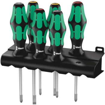 WERA 335/350/355/6 skruetrækkersæt Kraftform Plus, 6 dele