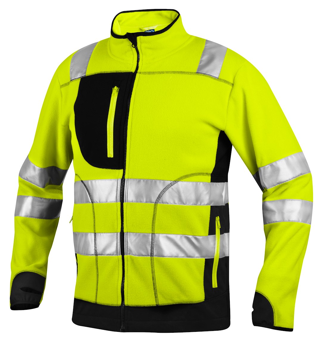 FLEECEJAKKE GUL/SORT XL