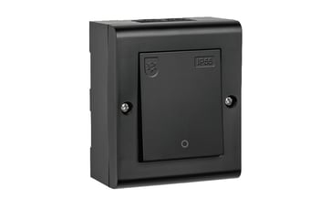 Afbryder Påbyg Sort IP55