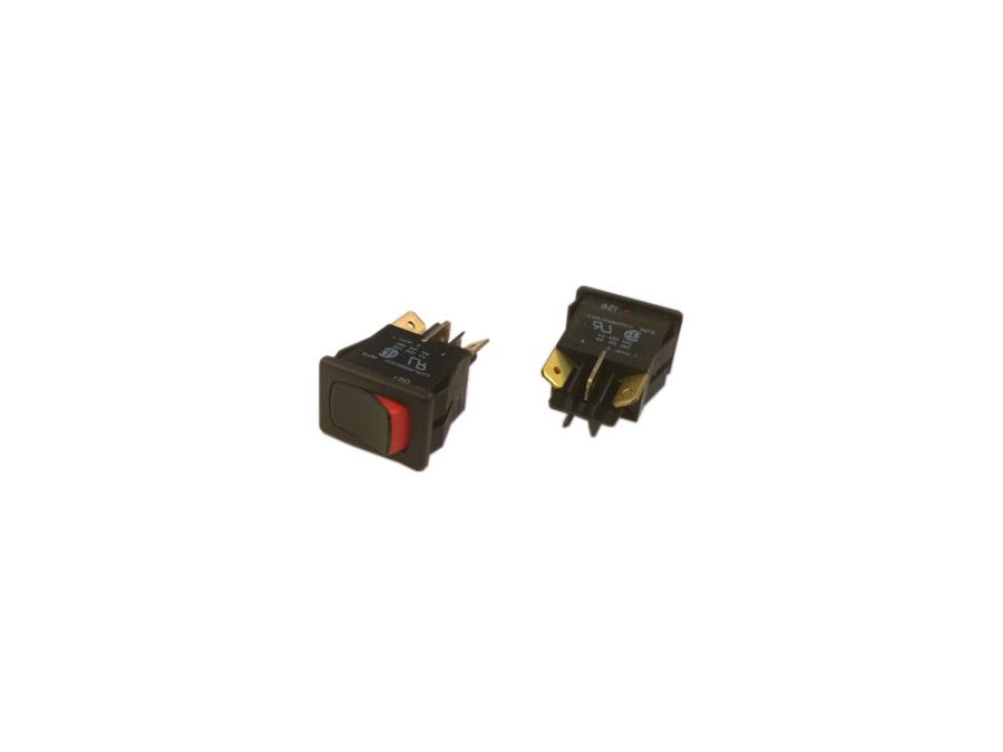 Vippekontakt - 1P ON-ON, spadeterminaler 4A-250V, SORT