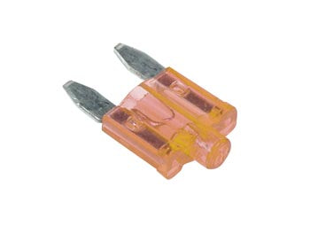 Mini-autosikring m. indikatorlys - 5A Orange