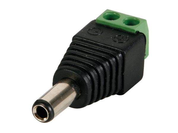 DC stik m. skrueterminaler - 5,5/2,5mm x 9,5mm