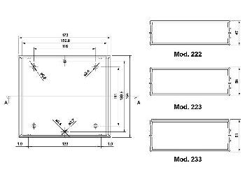 TEKO panel ABS kabinet - Sort (173x154x61mm)