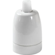 E27 PORCELÆN. GLAT M/AFL. HVID