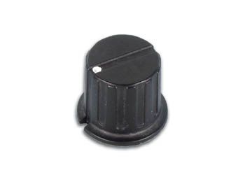 Drejeknap, Sort m. hvid prik - 24,5mm / 6mm