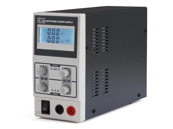 Laboratorie strømforsyning - 0-60V / 0-5A, m. LCD display