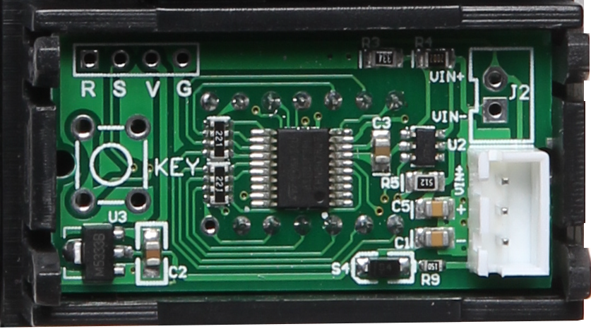Digital spændings-panelmeter - 0-33V (5 cifre)
