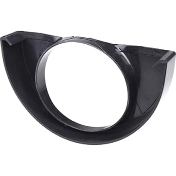 Plastmo endebund 10" med Ø75mm hul, sort