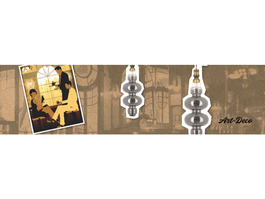 LED filament "Art-Deco" 240V 4W, E27 (1900K) Guld, dæmpbar