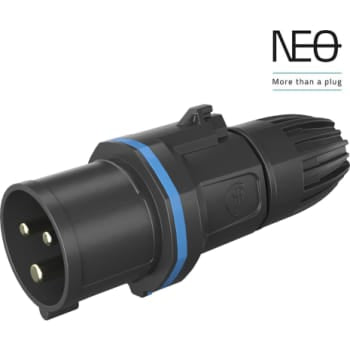 CEE Stikprop Neo 16A 3P 230V blå, 6H med fjederklemme, IP54