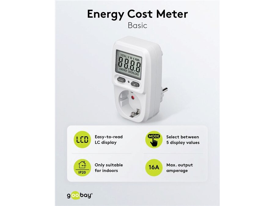 Digital Energimåler BASIC - 230V 16A, CEE7/3