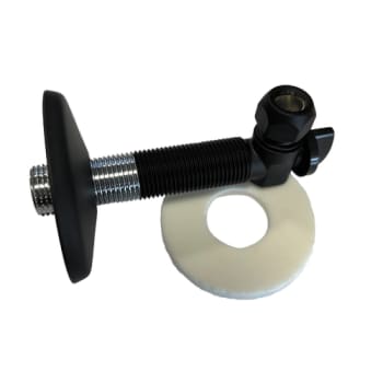 QuickBox® vinkelventil 1/2"x12 mm med afspærring, sortlakeret