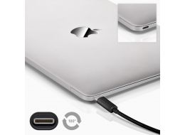 USB 3.0 SuperSpeed kabel - A han > USB-C han, 3A Sort (0,5m)