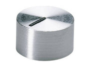 Drejeknap, Alu. - Ø12mm, H7,1mm, Sort streg, 6mm aksel