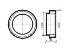 Rund reduktionsstykke - Ø125/Ø100mm, Hvid