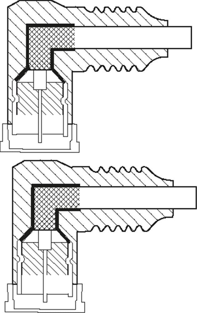 HQ Antennekabel - 2 x 90° F han, CU, 4 x skærm, Hvid (2m)