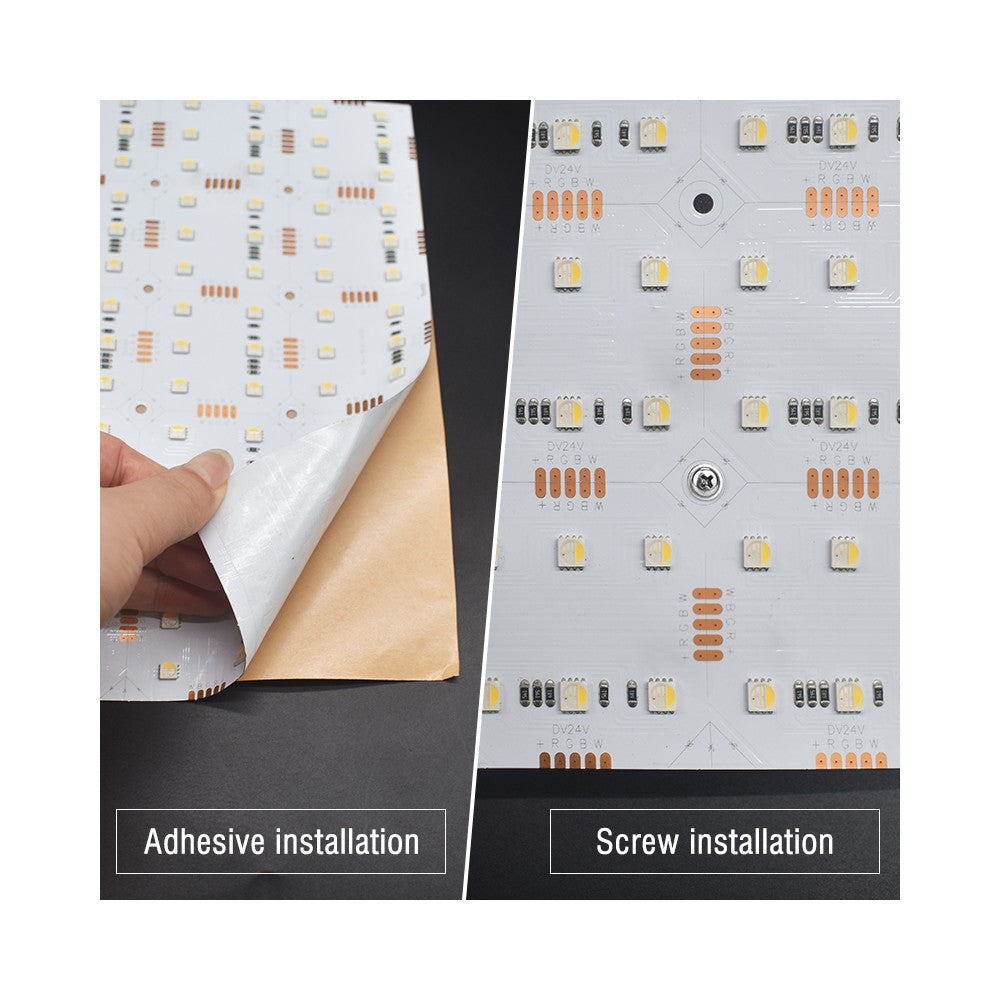 25x25 foldbar RGB+NW LED ark RA95, 17,5W - IP20, 24V - 900lm/m - RA94