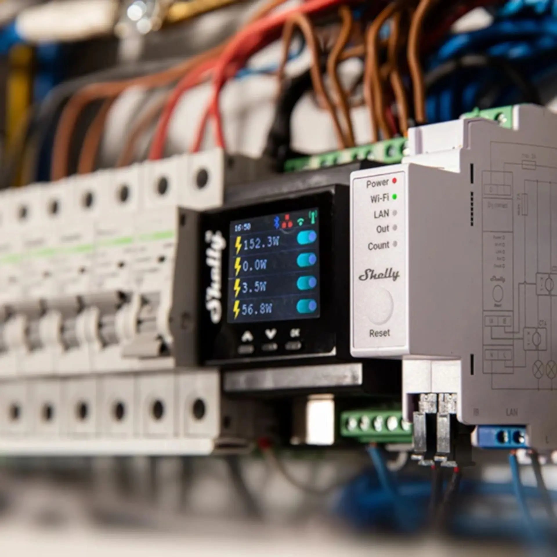 Shelly Pro EM 50A - WiFi 1-faset energimåler 2x50A