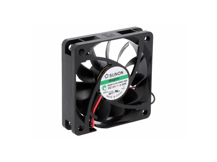 DC blæser - 60x60x15mm 12Vdc / 0,27W Vapo, 2 ledn.