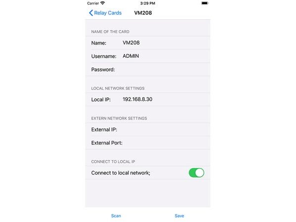 VM208 - DIN-skinne WLAN relæ kort