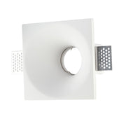 Hvid kvadratisk GU10 Gips Lampe til loftmontering - Moderne design til dit hjem!