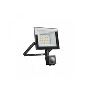 Noctis Lux 4 projektør 30W varm hvid med PIR sensor - Sort, IP44, 230V, 2500lm, RA70 - 141x185x53mm