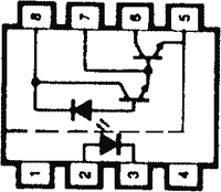 6N138 Optokobler - 1 kanal, Darlington (DIP8)