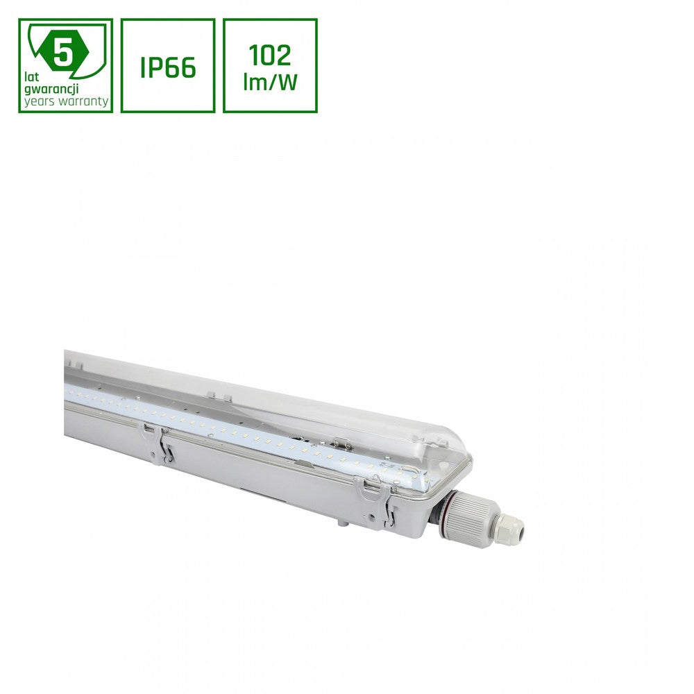 Limea LED 36W 120cm - Kold Hvid Gennemsigtig Garagelys med 3700lm og 5 års garanti