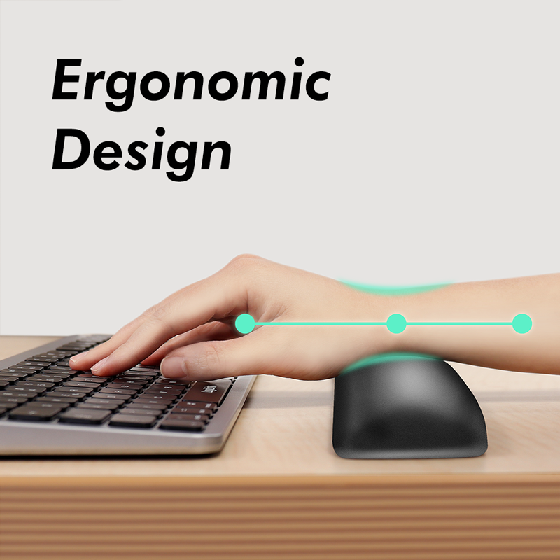 Keybord håndledsstøtte med GEL håndledsstøtte - Sort