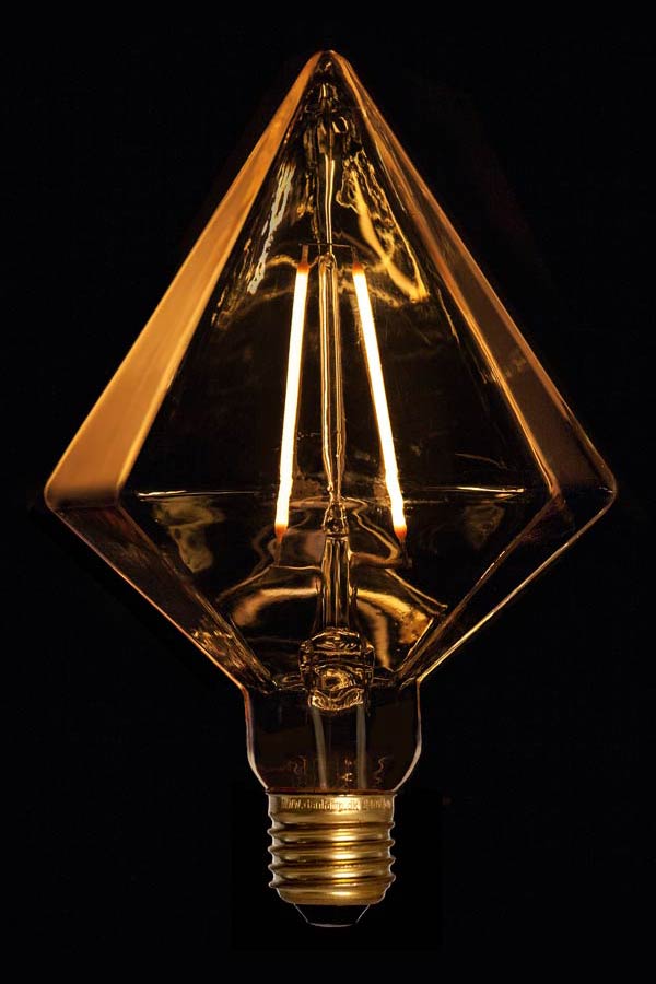 LED filament DIAMOND - 240V / 2W, E27, dæmpbar (2000K)