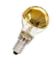 G45 Filament LED topforspejlet - 240V 3W E14 Guld, Dæmpbar