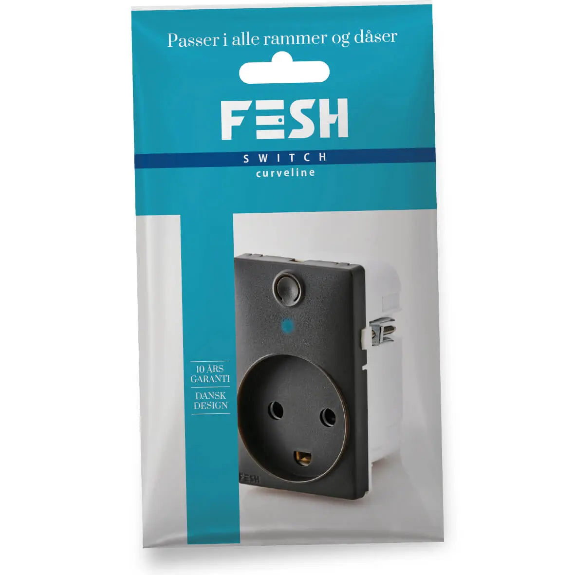 FESH SWITCH Curveline Stikudtag SMART 1,5 m/j - Koksgrå