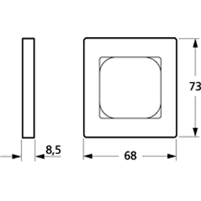 LK Fuga ramme Baseline 68 1m - koksgrå