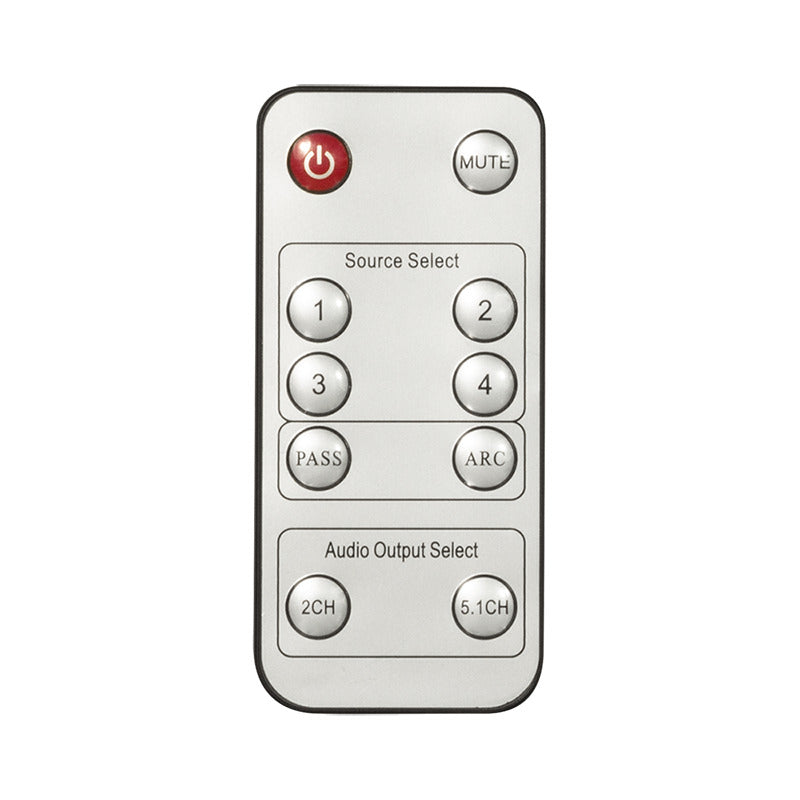 HDMI switch - 4 ind til 1 ud, 4K/60Hz, HDCP/HDR