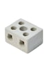 Kronemuffe porcelæn 16 mm2 2 polet med hul